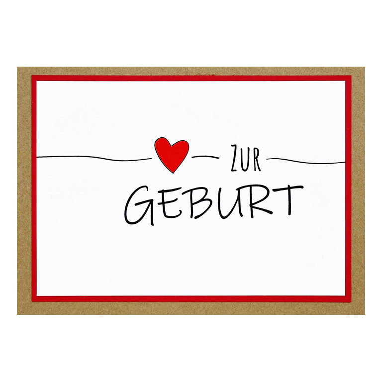 Grußkarte Geburt "Zur Geburt" Geburt Grußkarten Kollektion Karthaus